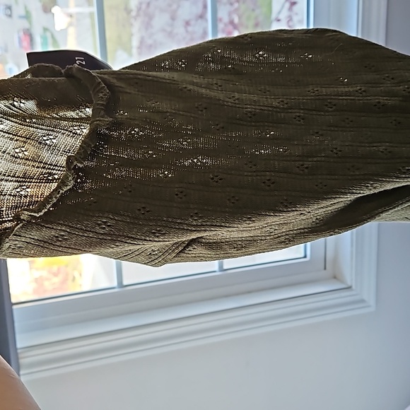 Forever 21 M Long Sleeve Crop Top Sheer - Picture 10 of 10